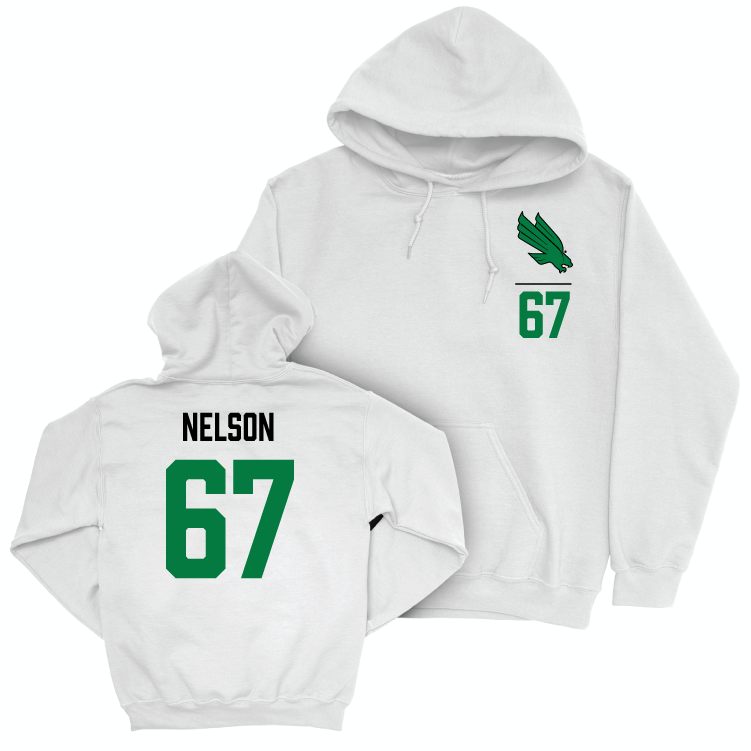 North Texas Football White Logo Hoodie - Braydon Nelson Small