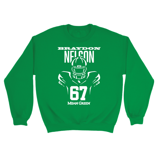 North Texas Football Green Endzone Hoodie - Braydon Nelson Small