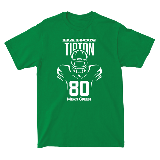 North Texas Football Green Endzone Tee - Baron Tipton Small