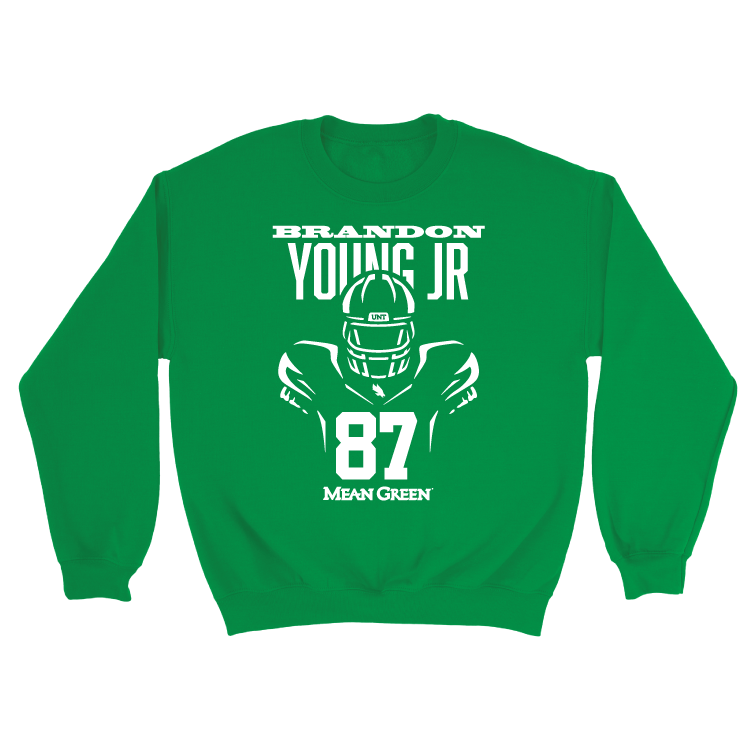 North Texas Football Green Endzone Hoodie - Brandon Young Jr Small