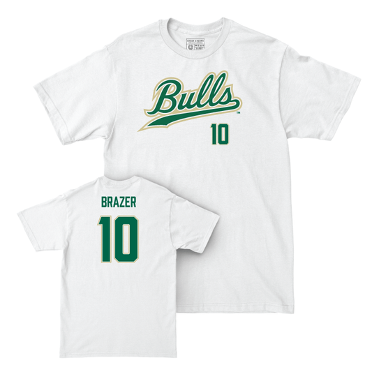 USF Baseball White Script Comfort Colors Tee - Alex Brazer Small