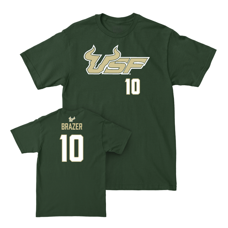 USF Baseball Green Wordmark Tee - Alex Brazer Small