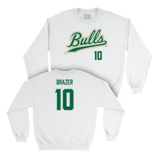 USF Baseball White Script Crew - Alex Brazer Small