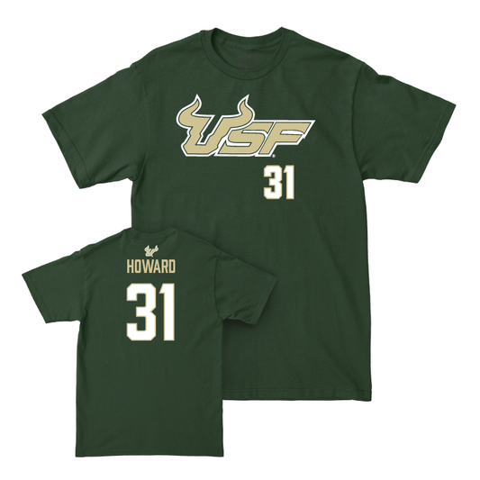 USF Football Green Wordmark Tee - AJ Howard Small