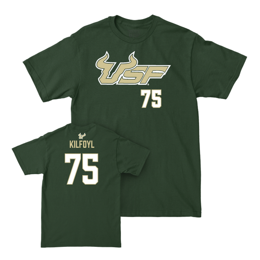 USF Football Green Wordmark Tee - Andrew Kilfoyl Small