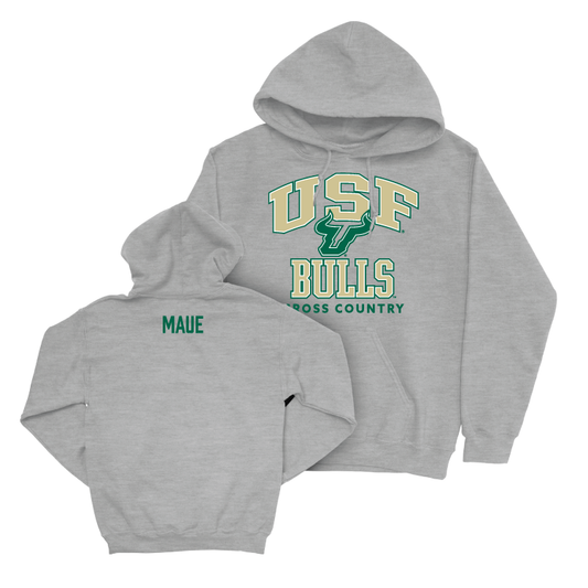 USF Men's Cross Country Sport Grey Classic Hoodie - Aiden Maue Small