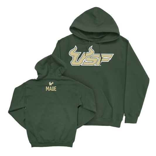 USF Men's Cross Country Green Wordmark Hoodie - Aiden Maue Small