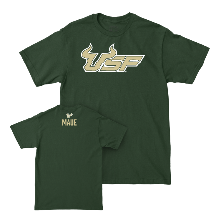 USF Men's Cross Country Green Wordmark Tee - Aiden Maue Small