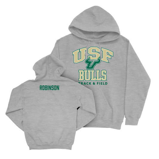 USF Women's Track & Field Sport Grey Classic Hoodie - Adalin Robinson Small