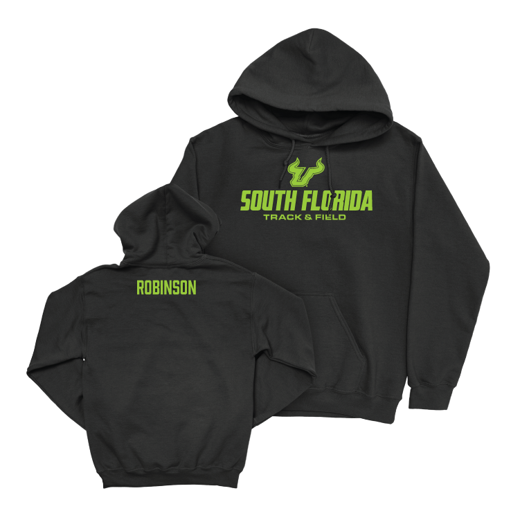 USF Women's Track & Field Black Slime Hoodie - Adalin Robinson Small