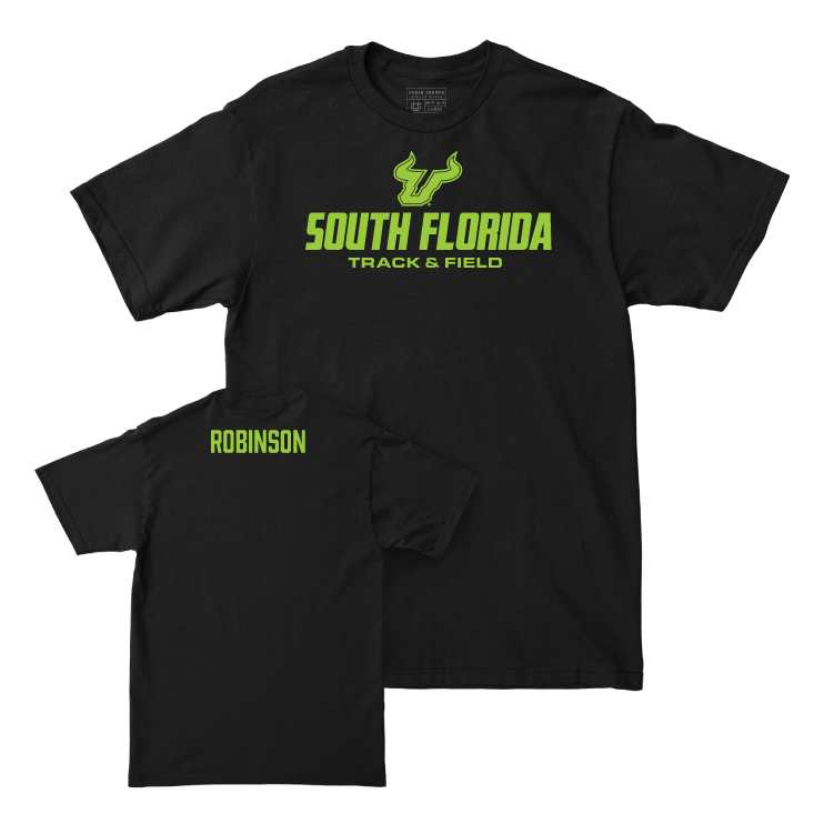 USF Women's Track & Field Black Slime Tee - Adalin Robinson Small