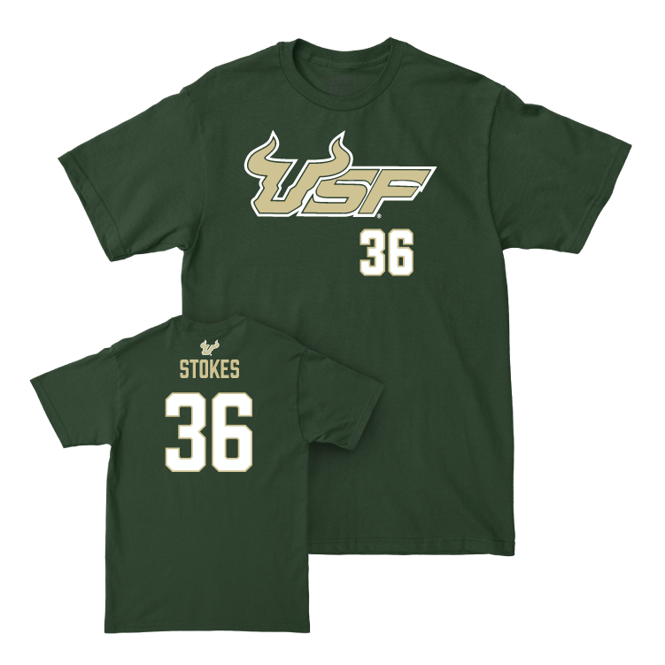 USF Football Green Wordmark Tee - Andrew Stokes Small