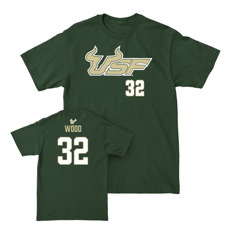 USF Women's Lacrosse Green Wordmark Tee - Anna Wood Small