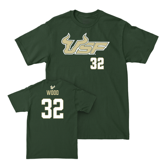 USF Women's Lacrosse Green Wordmark Tee - Anna Wood Small