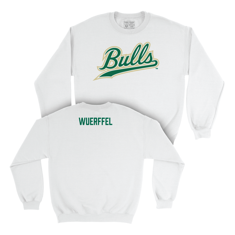 USF Women's Track & Field White Script Crew - Audrey Wuerffel Small