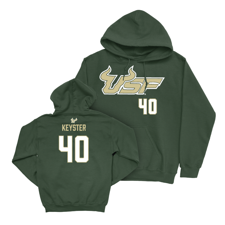 USF Baseball Green Wordmark Hoodie - Brandon Keyster Small