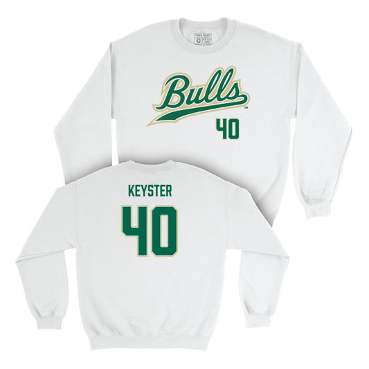 USF Baseball White Script Crew - Brandon Keyster Small