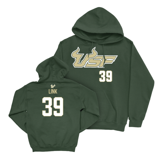 USF Baseball Green Wordmark Hoodie - Bradley Link Small