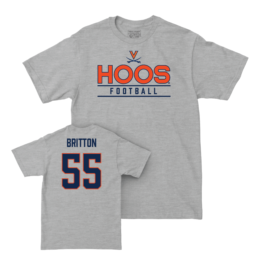 Virginia Football Sport Grey Hoos Tee - Anthony Britton Small