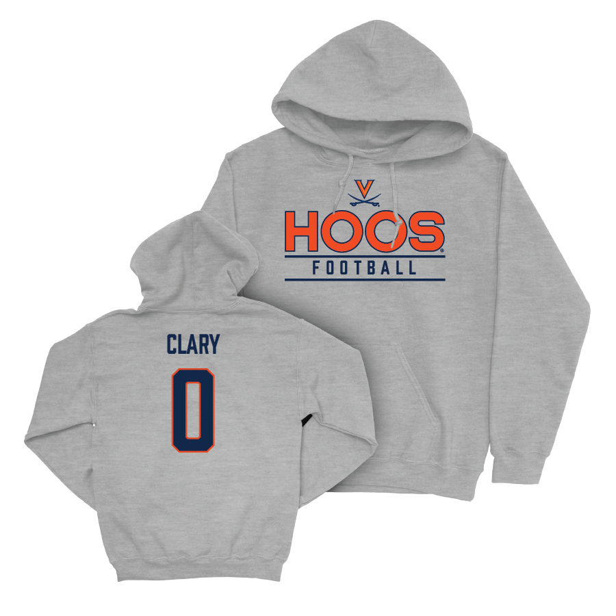 Virginia Football Sport Grey Hoos Hoodie - Antonio Clary Small