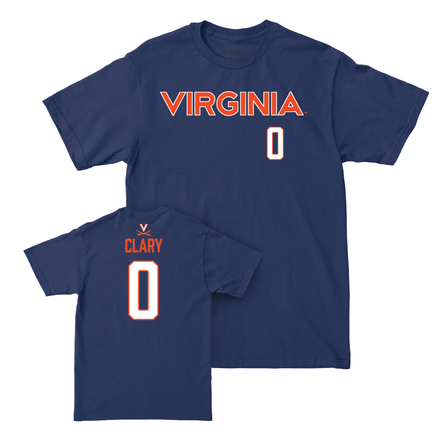 Virginia Football Navy Sideline Tee - Antonio Clary Small