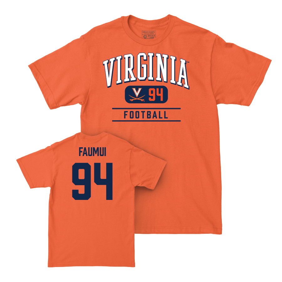 Virginia Football Orange Classic Tee - Aaron Faumui Small