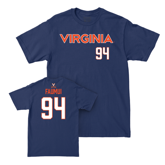 Virginia Football Navy Sideline Tee - Aaron Faumui Small