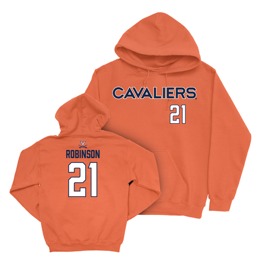 Virginia Men's Basketball Orange Cavaliers Hoodie - Anthony Robinson Small