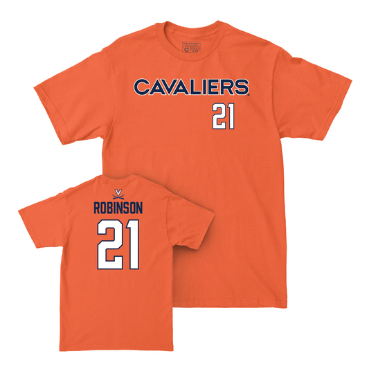 Virginia Men's Basketball Orange Cavaliers Tee - Anthony Robinson Small