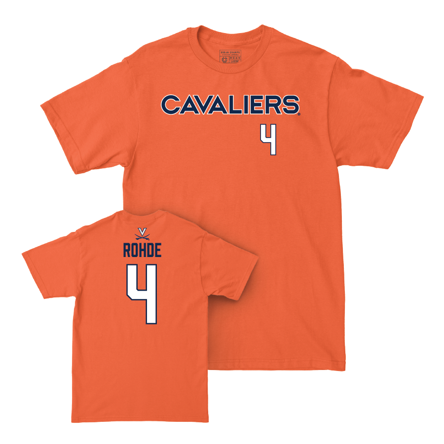 Virginia Men's Basketball Orange Cavaliers Tee - Andrew Rohde Small