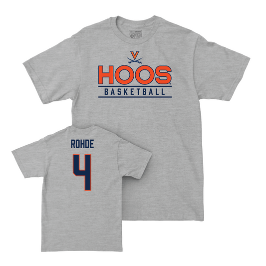 Virginia Men's Basketball Sport Grey Hoos Tee - Andrew Rohde Small