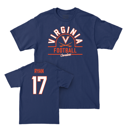 Virginia Football Navy Arch Tee - Aidan Ryan Small