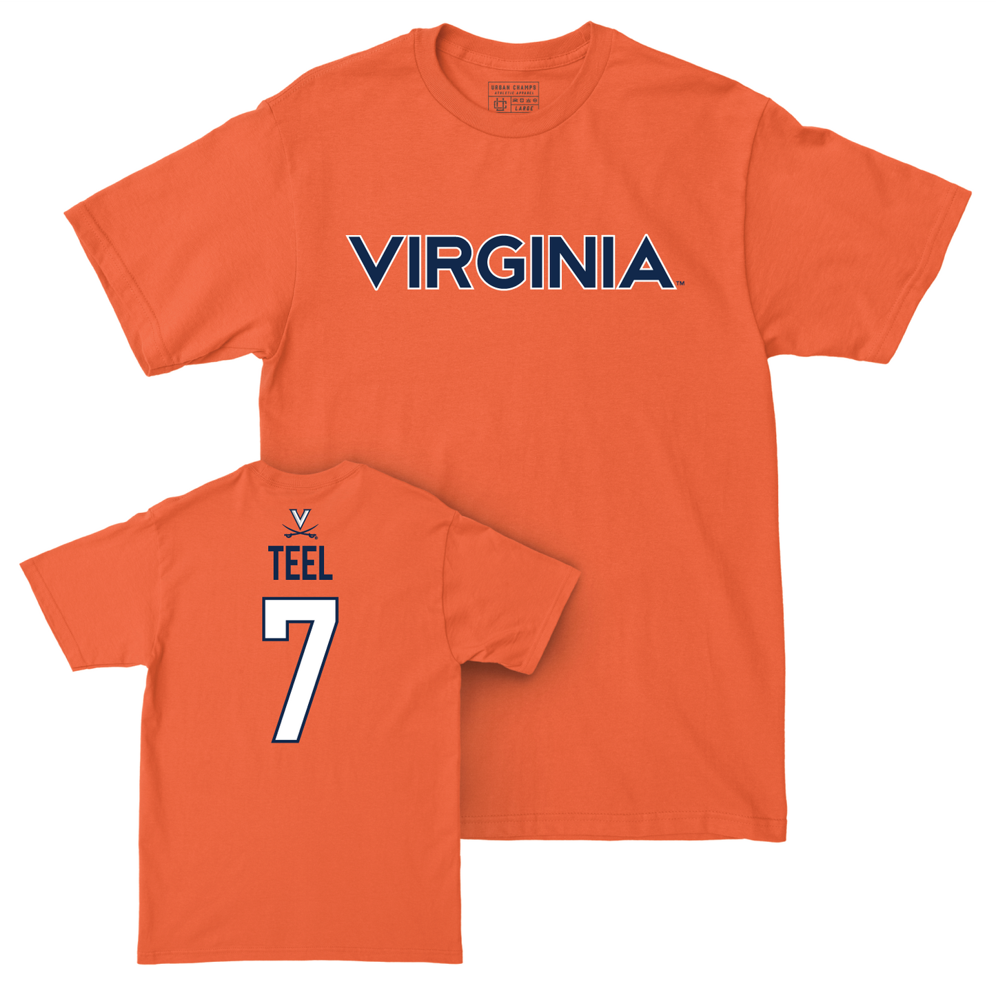 Virginia Baseball Orange Wordmark Tee  - Aidan Teel Small