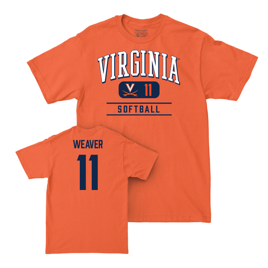 Virginia Softball Orange Classic Tee - Abby Weaver Small