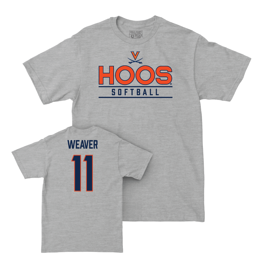 Virginia Softball Sport Grey Hoos Tee - Abby Weaver Small