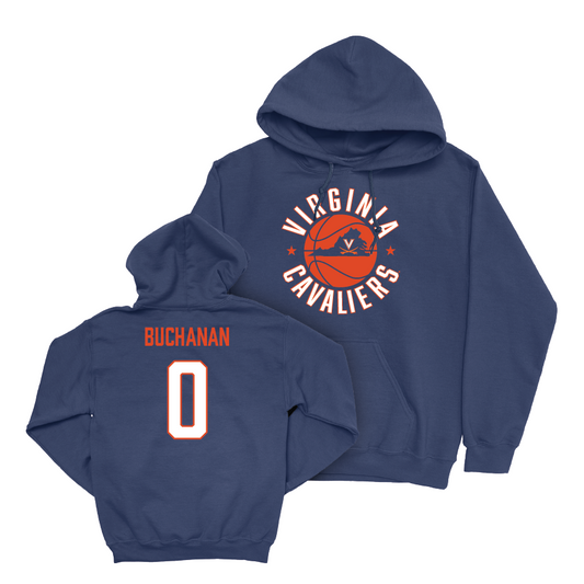 Virginia Men's Basketball Navy Hardwood Hoodie - Blake Buchanan Small