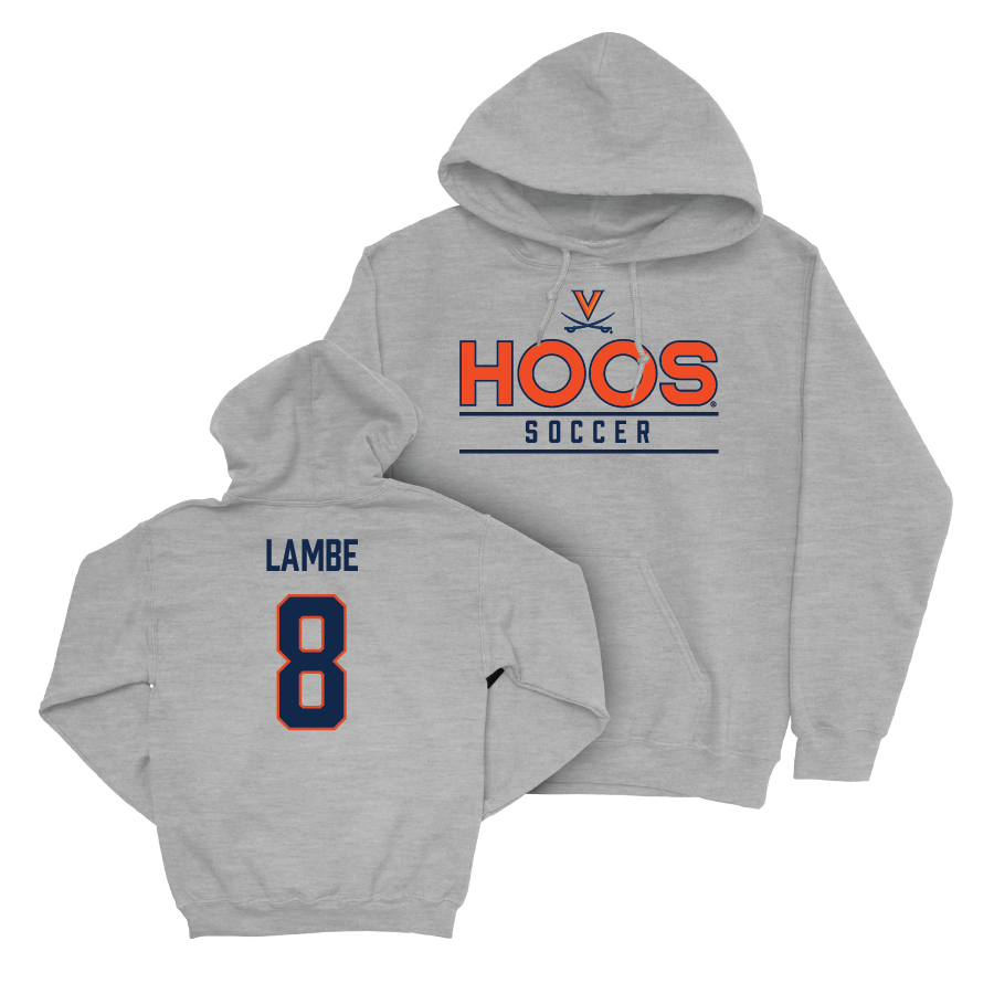 Virginia Men's Soccer Sport Grey Hoos Hoodie - Brendan Lambe Small