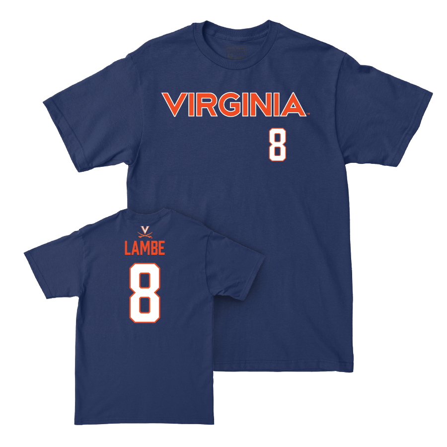 Virginia Men's Soccer Navy Sideline Tee - Brendan Lambe Small