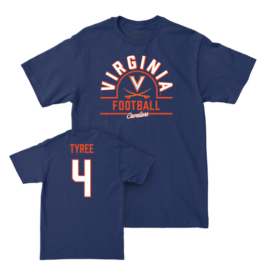 Virginia Football Navy Arch Tee - Chris Tyree Small