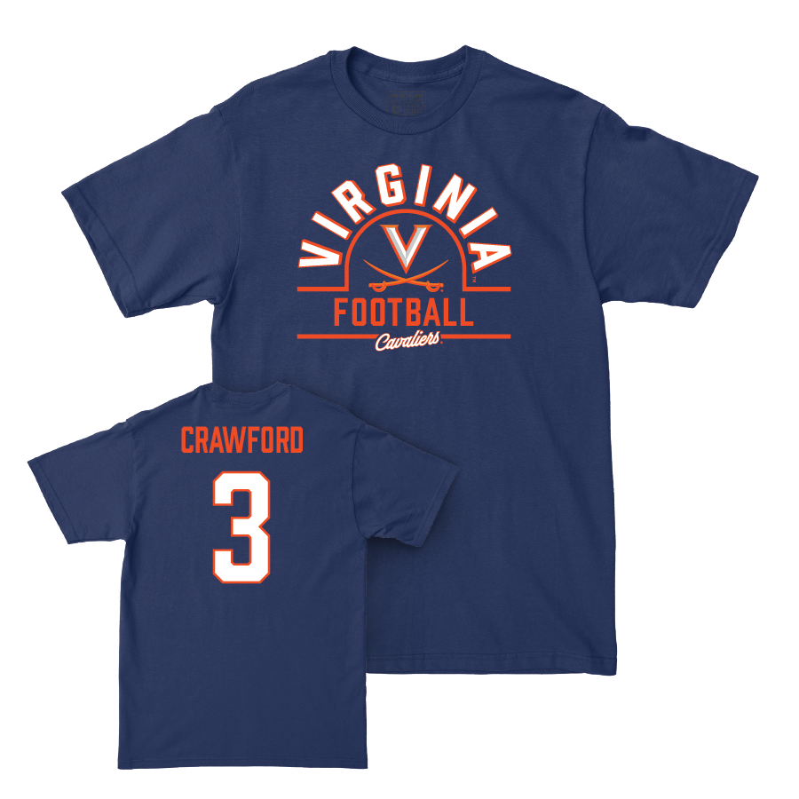 Virginia Football Navy Arch Tee - Delaney Crawford Small