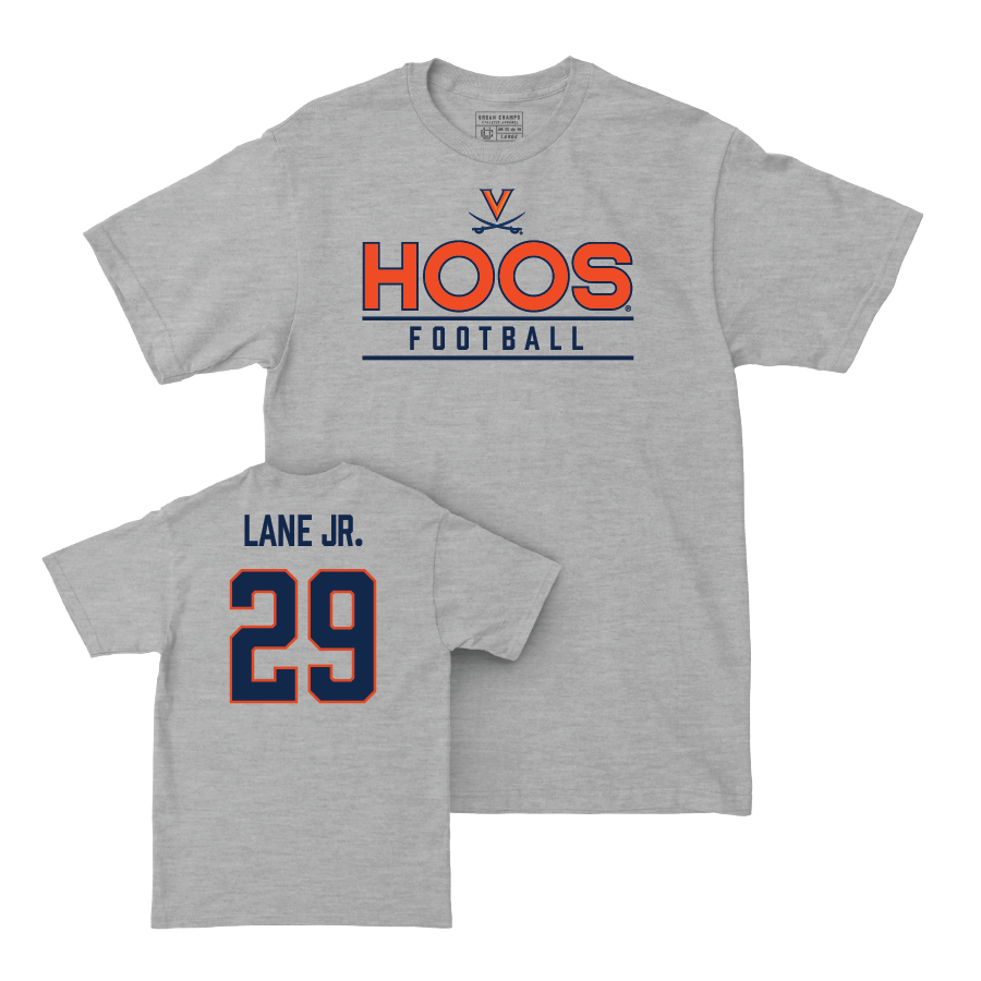 Virginia Football Sport Grey Hoos Tee - Davis Lane Jr. Small