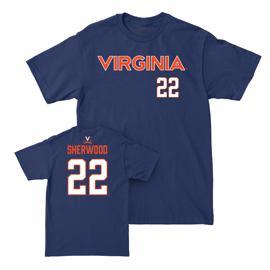 Virginia Football Navy Sideline Tee - Devin Sherwood Small