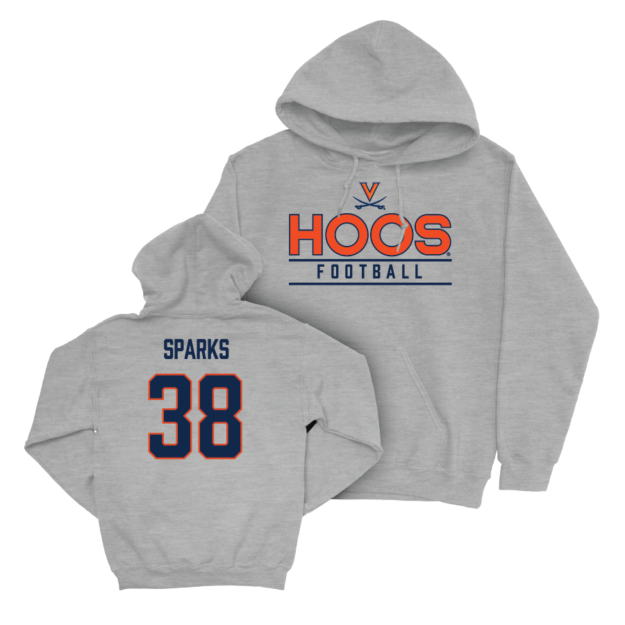 Virginia Football Sport Grey Hoos Hoodie - Daniel Sparks Small