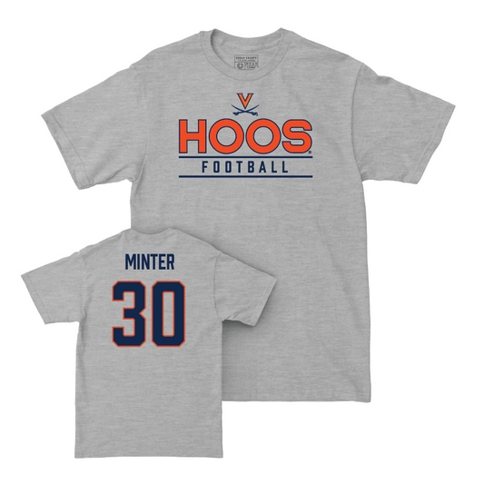 Virginia Football Sport Grey Hoos Tee - Ethan Minter Small