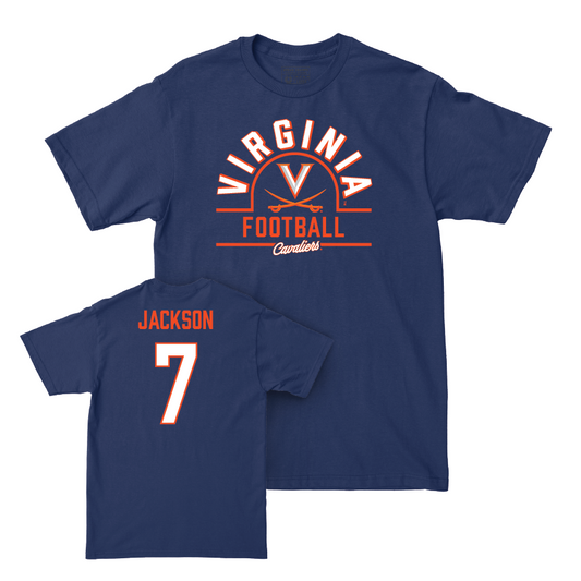 Virginia Football Navy Arch Tee - James Jackson Small