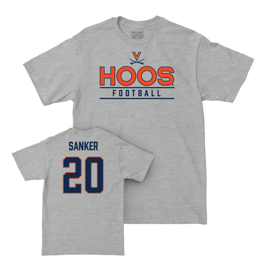 Virginia Football Sport Grey Hoos Tee - Jonas Sanker Small