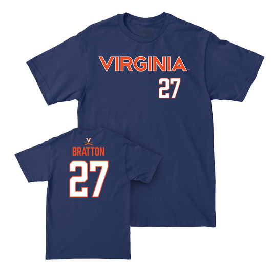 Virginia Football Navy Sideline Tee - KJ Bratton Small