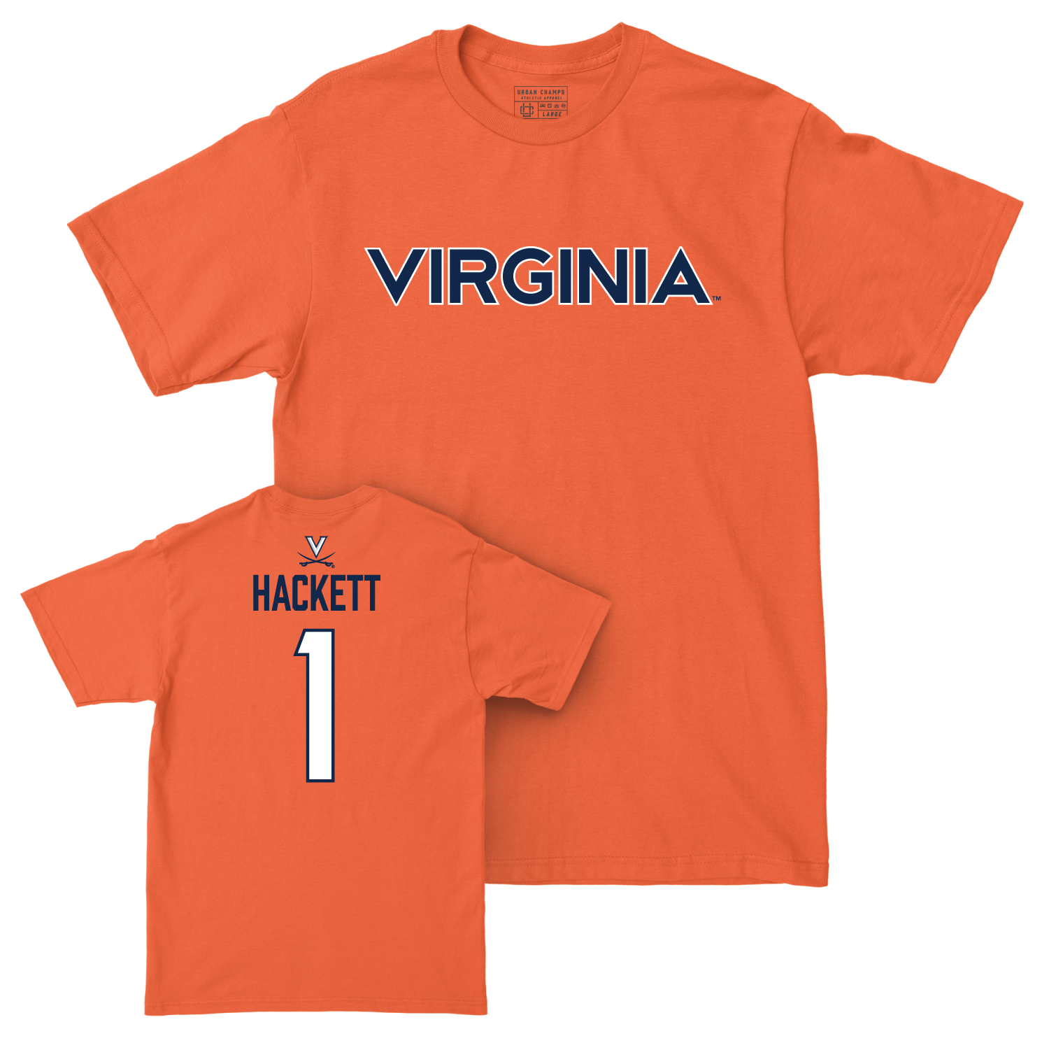 Virginia Softball Orange Wordmark Tee - Kelsey Hackett Small