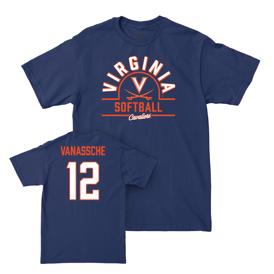 Virginia Softball Navy Arch Tee - Lauren VanAssche Small