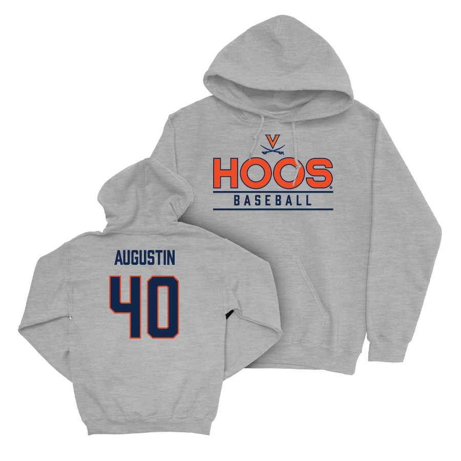 Virginia Baseball Sport Grey Hoos Hoodie - Matt Augustin Small